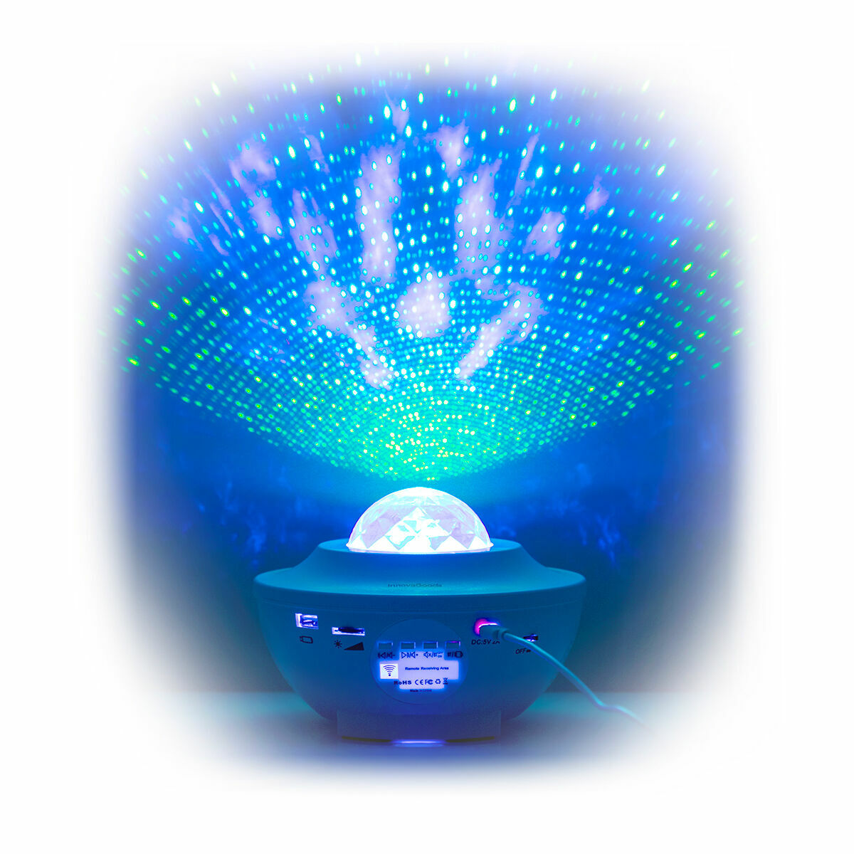 Projetor de Estrelas LED RGB com Altifalante Bluetooth Sedlay