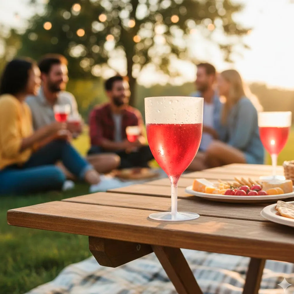 COPO VINHO REUTILIZÁVEL EM PP COM PÉ 30CL (300ML)