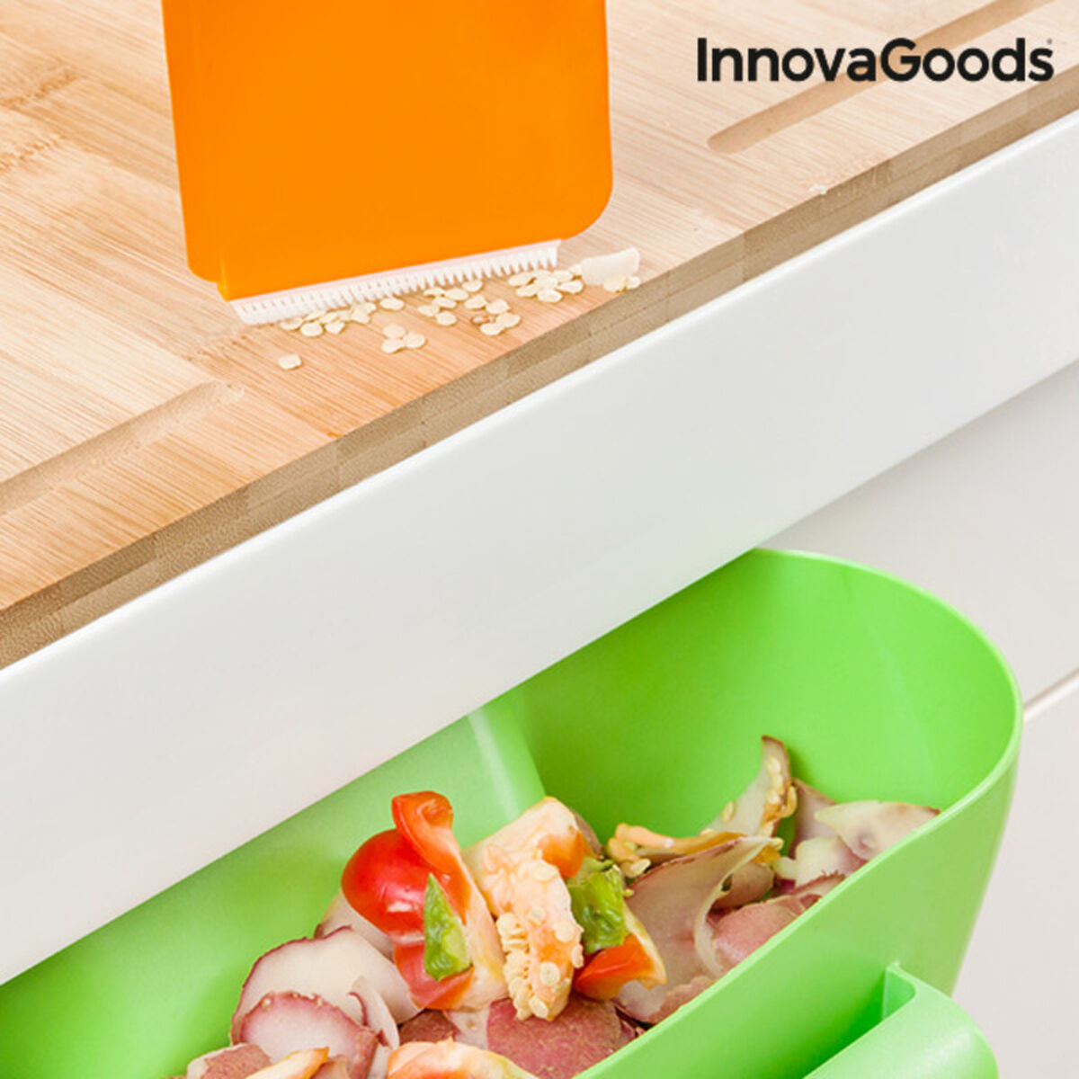 Recipiente Pendurável para Resíduos de Cozinha com Espátula