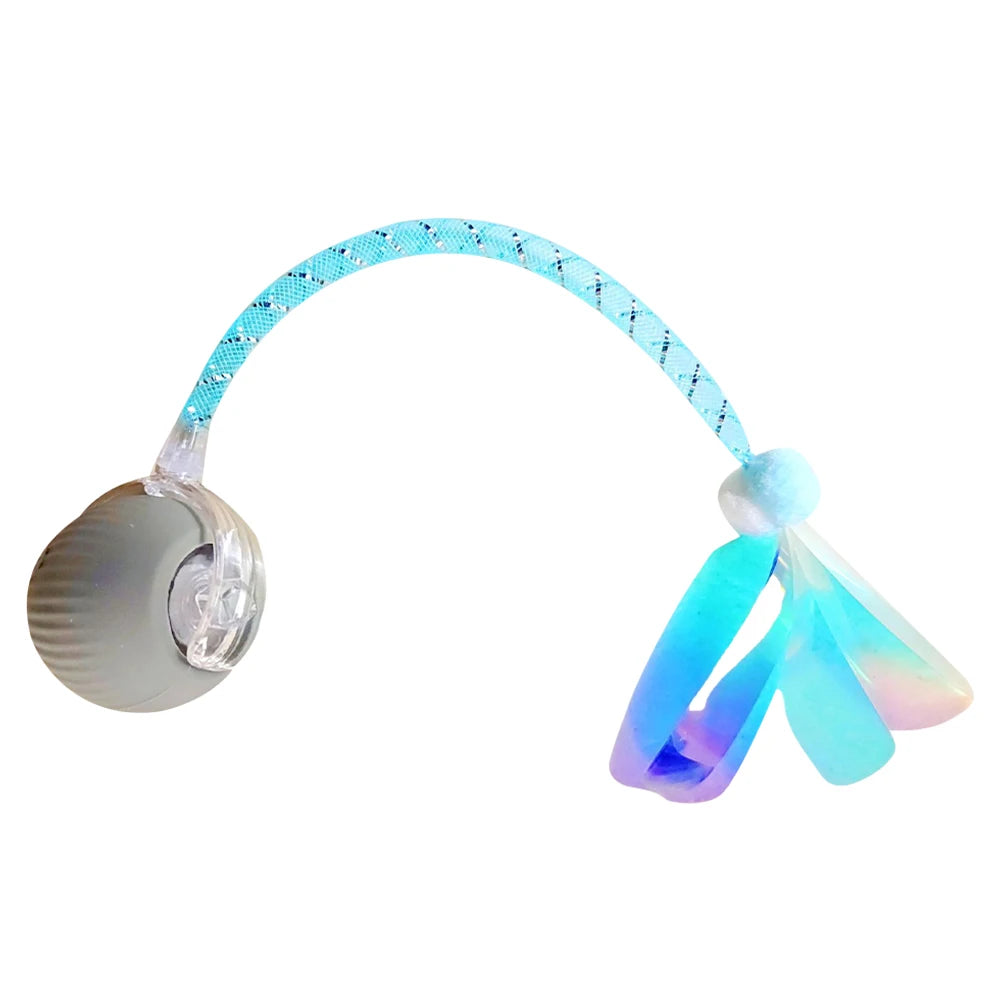 Cat Interactive Ball Automatic Rolling Ball Fake Tail Rechargeable Electric Pet Dog Cat Toy Fake Tail Training Imitate Mouse Toy