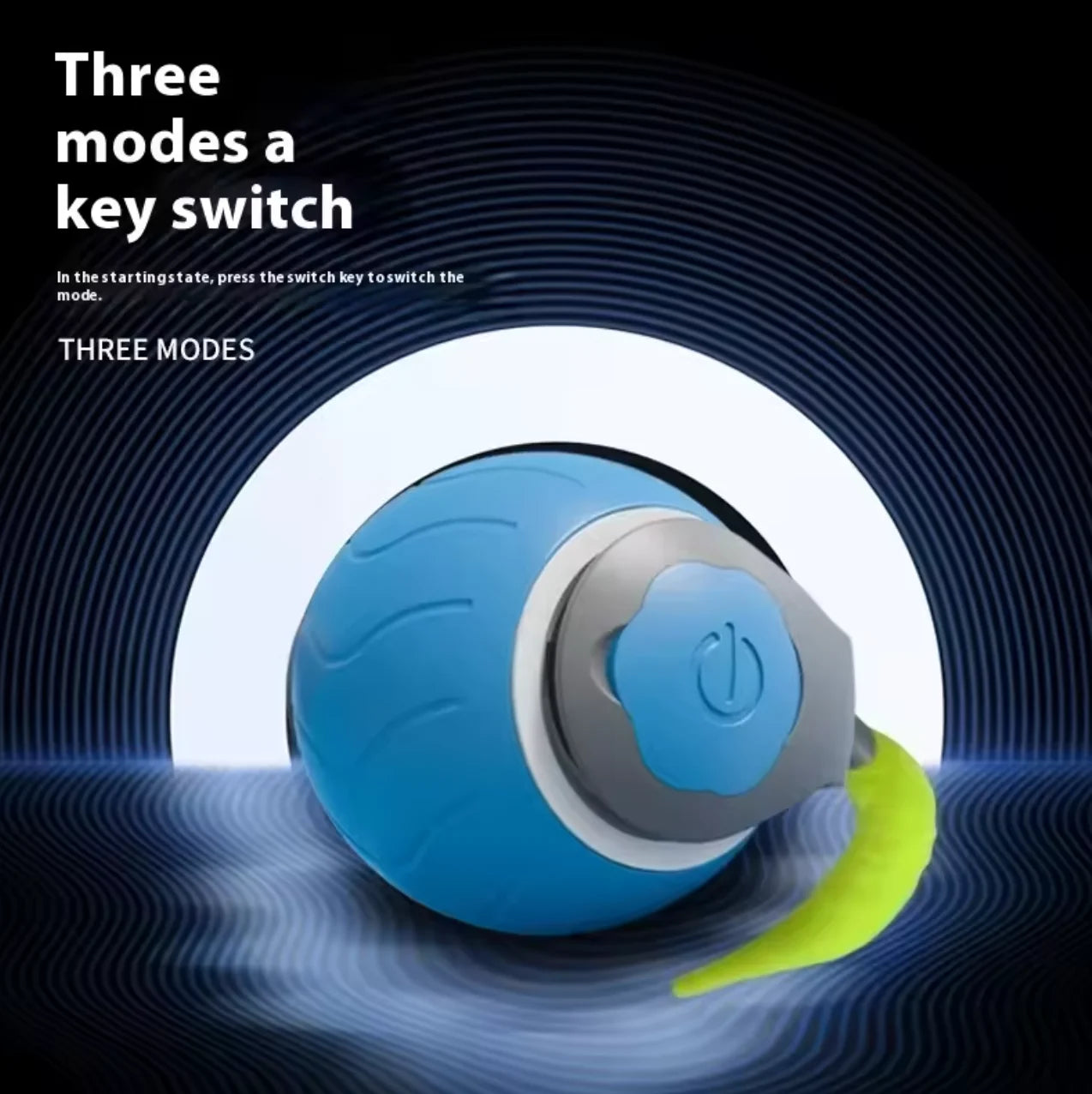 Cats Interactive Ball Toys, Automatic Rolling Ball with Faux Tail,Usb Rechargeable Smartelectric Pet Toy for Teaser and Training