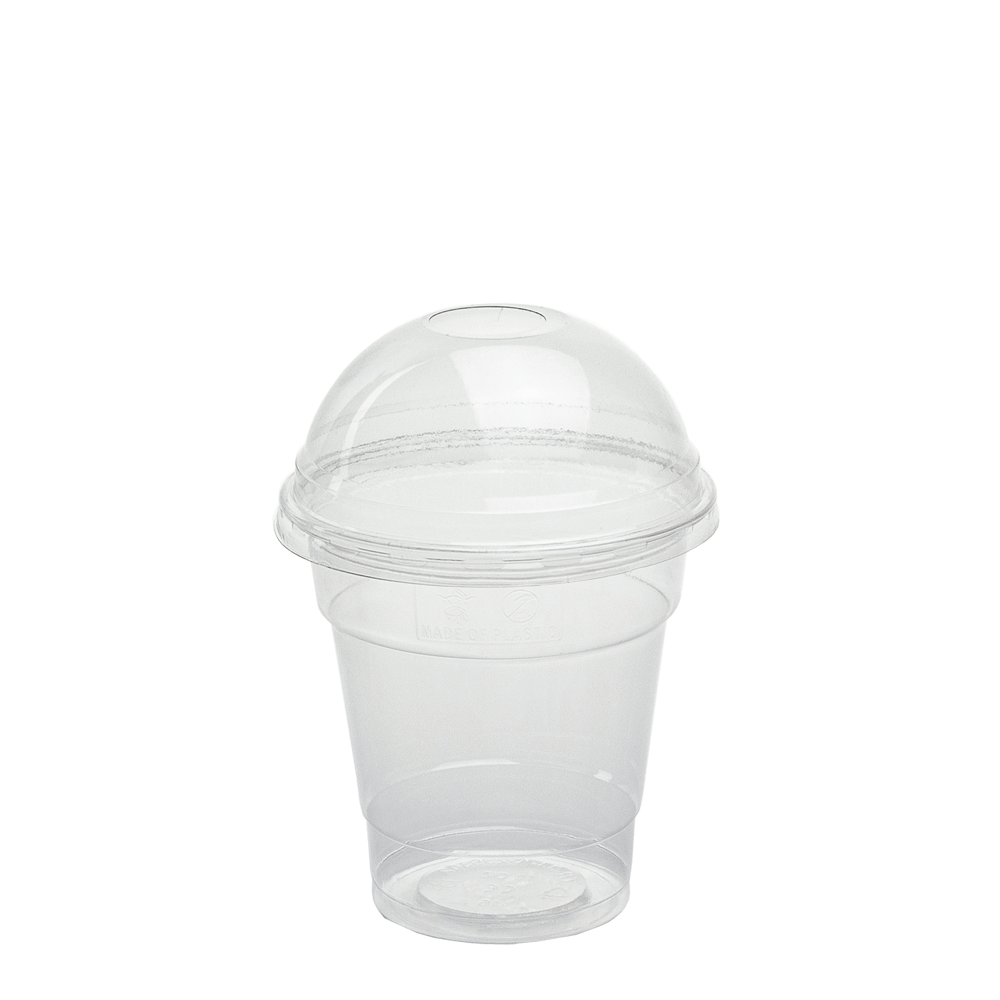 VASO (VASO) DE PET CON TAPA ALTA CON AGUJERO 30CL (300ML/10OZ)