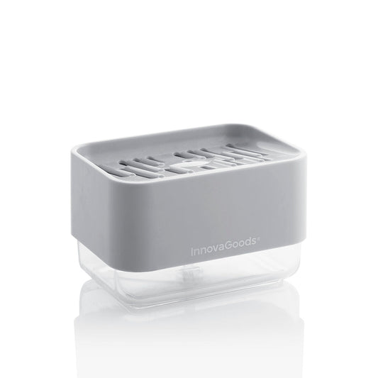 Dispensador de Detergente 2 em 1 com Suporte para Esponja Pushoap
