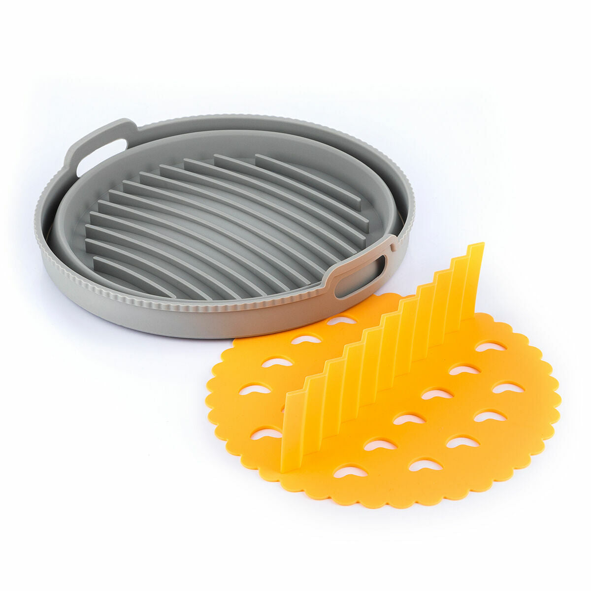 Cesto de Silicone Dobrável para Fritadeiras de Ar Fliynner