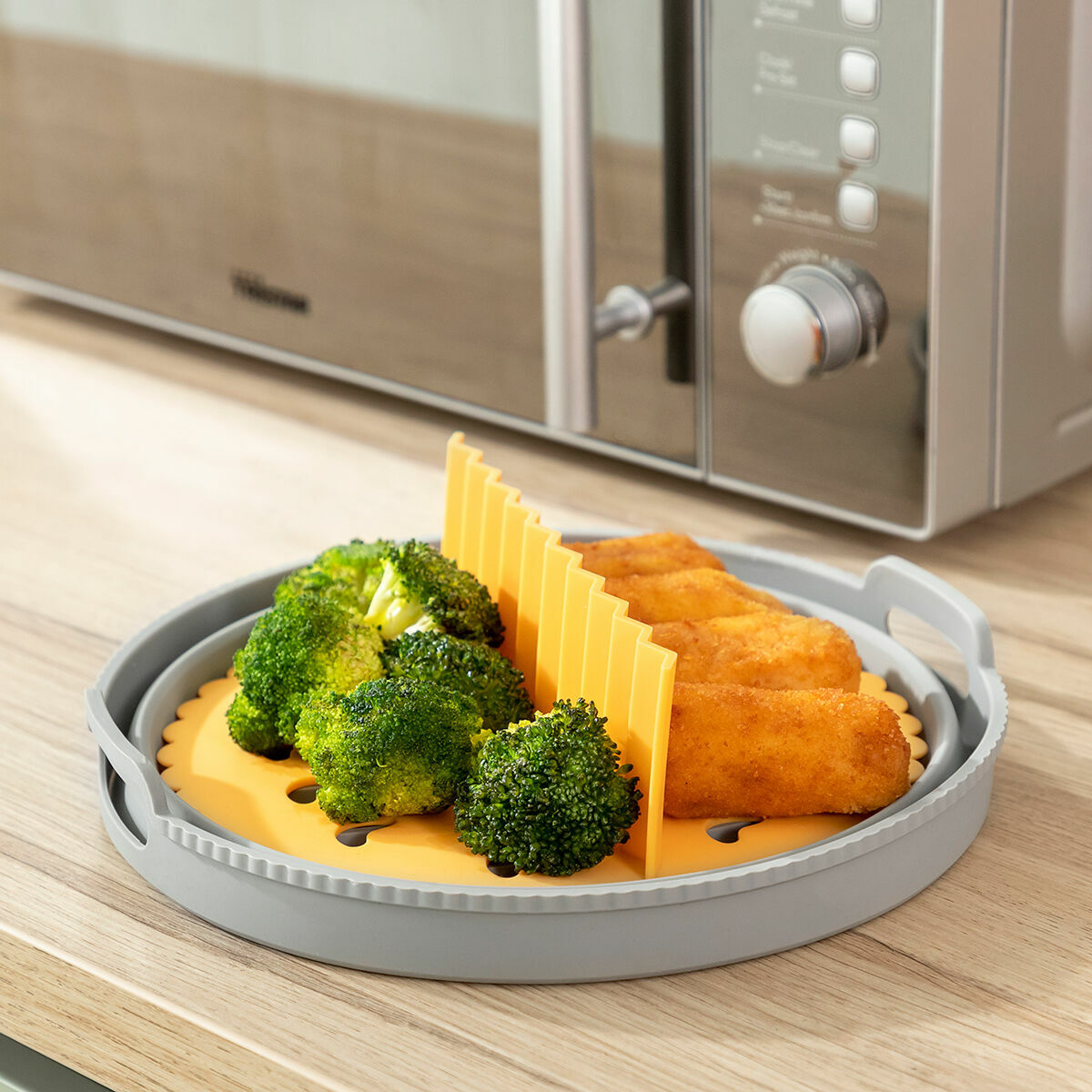 Cesto de Silicone Dobrável para Fritadeiras de Ar Fliynner