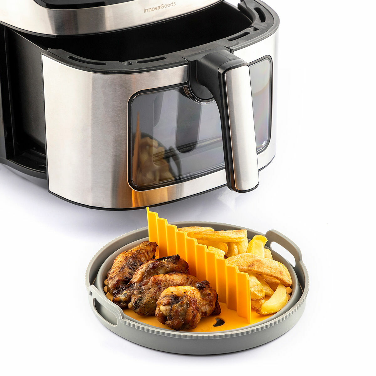 Cesto de Silicone Dobrável para Fritadeiras de Ar Fliynner