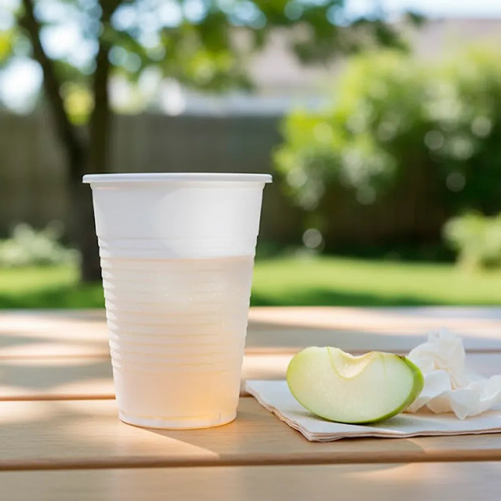 COPO ÁGUA OU SUMO EM PP BRANCO 20CL (200ML) REUTILIZÁVEL