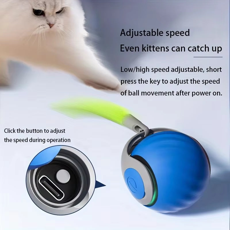 Smart Cat Toys Balls Automatic Interactive Pet Electric Rolling Teaser USB Rechargeable Kitty Moving Bouncing Ball Mouse Car Toy