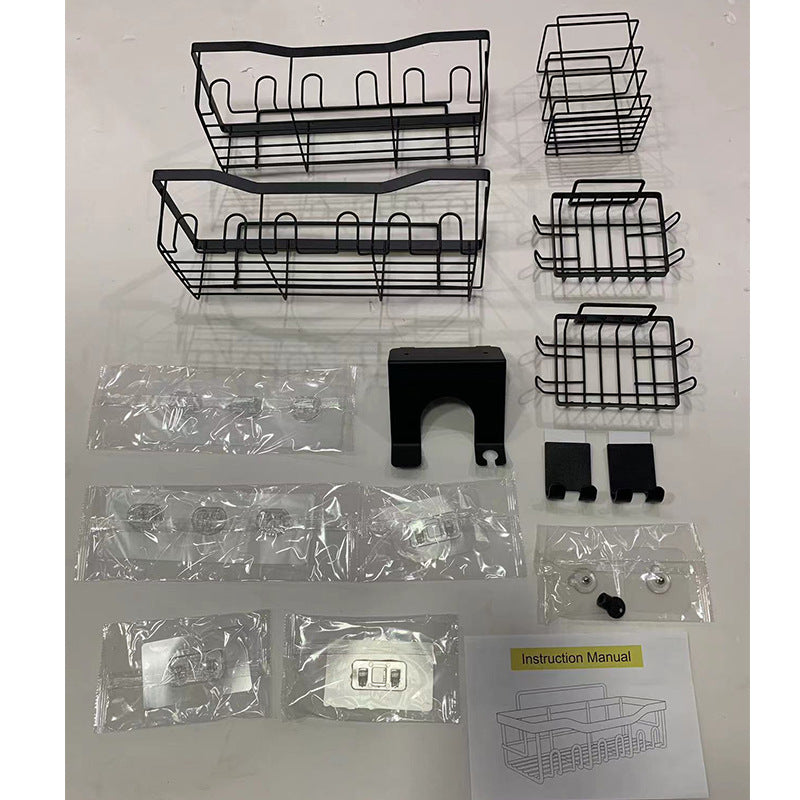 Suporte de parede para organização de chuveiro