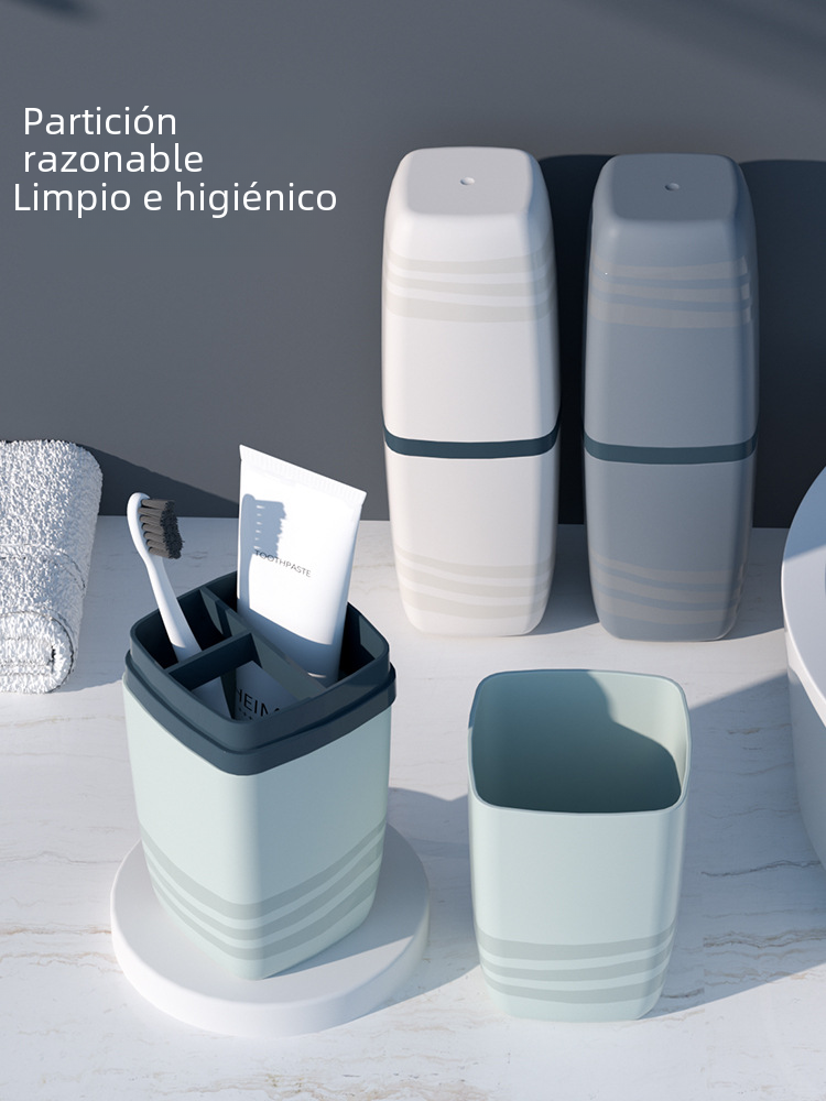 Conjunto Portátil de Copo para Escova de Dentes de Viagem com Estojo de Arrumação