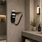 SECADOR DE PELO CON SOPORTE Y ENCHUFE - 1.800 W Plateado - PARED