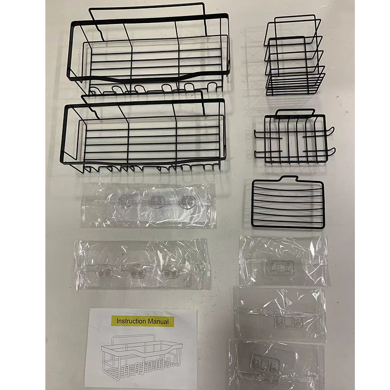 Suporte de parede para organização de chuveiro