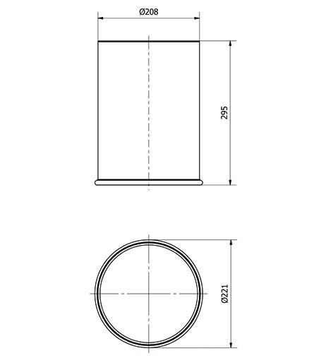 Papeleira inox 9 litros com acabamento acetinado