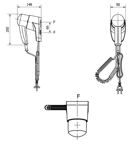 Hairdryer - Hotel Line - 1,200 W
