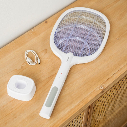 Raquete para Matar Insetos Recarregável com Luz UV 2 em 1 Elecfly