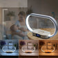 Candeeiro de Mesa com Relógio LED em Madeira