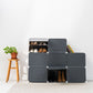 Sapateira Modular Portátil Cinzento