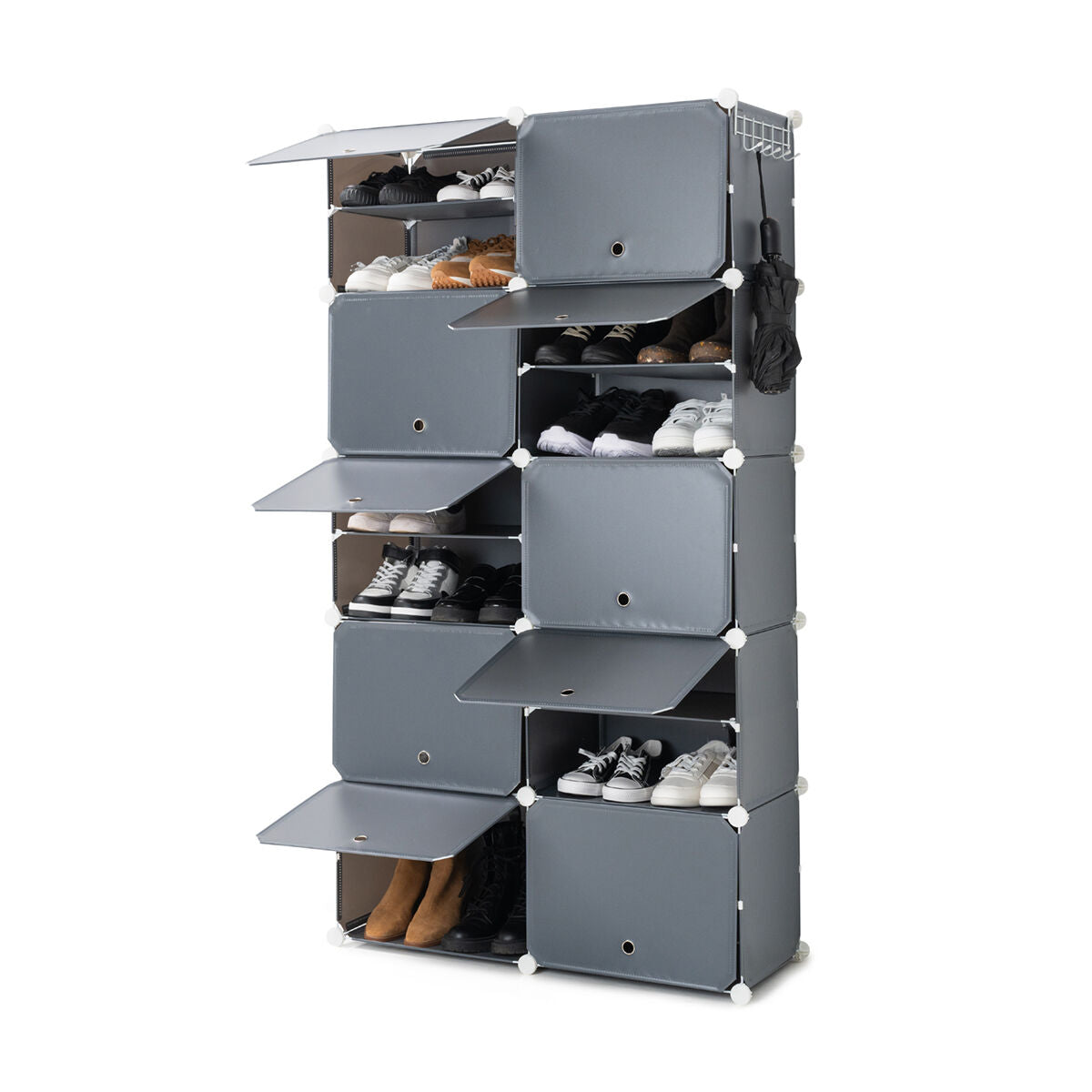 Sapateira Modular Portátil Cinzento